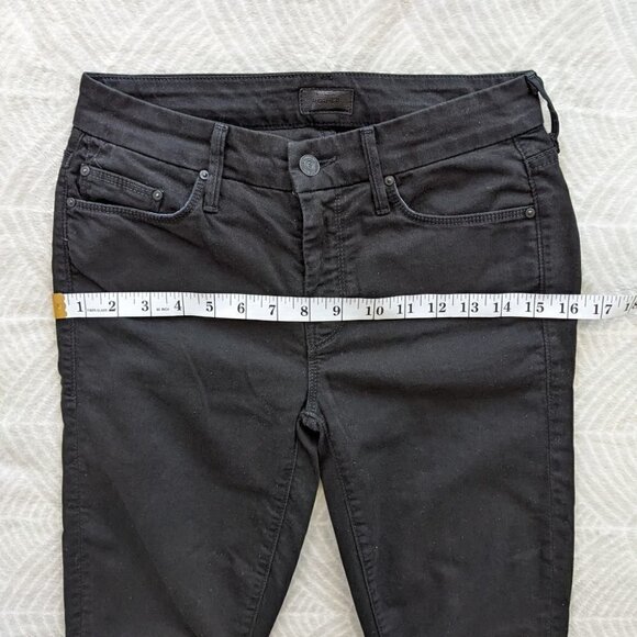 Mother Denim Looker Fray Hem Black Jeans 24 @O - Picture 13 of 15